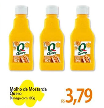 Atacadão Molho de Mostarda Quero Bisnaga com 190g oferta