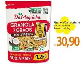 Granola Damagrinha Coco e Uva-Passa Pacote com 1,2kg