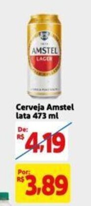 Extra Supermercado Cerveja Amstel lata 473 ml oferta