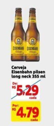Cerveja Eisenbahn pilsen long neck 355 ml