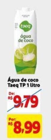 Extra Supermercado Água de coco Taeq TP 1 litro oferta