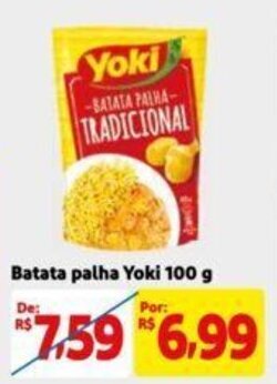 Extra Supermercado Batata palha Yoki 100 g oferta