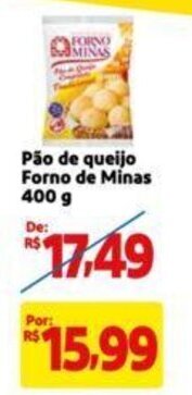 Extra Supermercado Pão de queijo Forno de Minas 400 g oferta