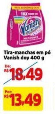 Extra Supermercado Tira-manchas em pó Vanish doy 400 g oferta