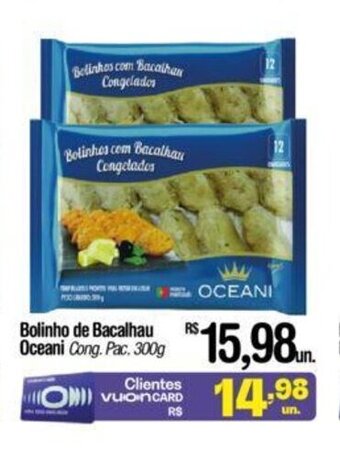 Bolinho de Bacalhau Oceani Cong. Pac, 300g