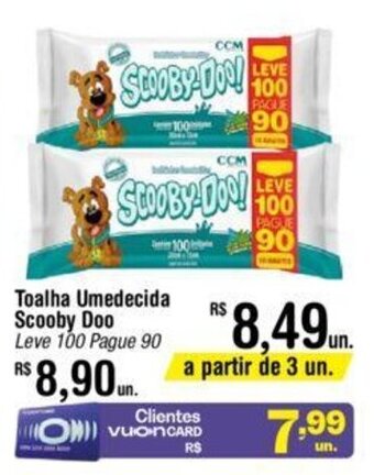 Fort Atacadista Toalha Umedecida Scooby Doo Leve 100 Pague 90 oferta