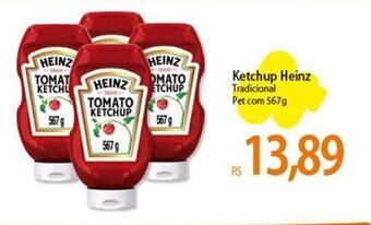 Atacadão Ketchup Heinz Tradicional Pet com 567g oferta