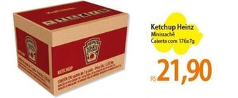 Atacadão Ketchup Heinz Minissache Caixeta com 176x7g oferta