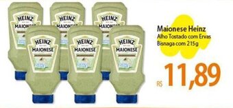 Atacadão Maionese Heinz Alho Tostado com Ervas Bisnaga com 215g oferta