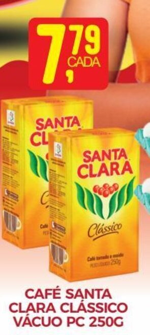 Fort Atacadista CAFÉ SANTA CLARA CLÁSSICO VÁCUO PC 250G oferta