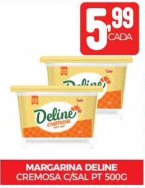 MARGARINA DELINE CREMOSA C/SAL PT 500G