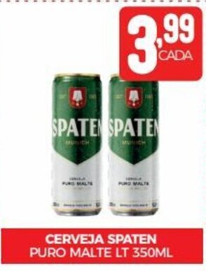 Fort Atacadista CERVEJA SPATEN PURO MALTE LT 350ML oferta