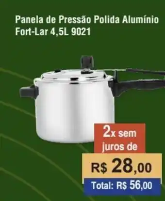 Copercana Panela de Pressão Polida Alumínio Fort-Lar 4,5L 9021 oferta