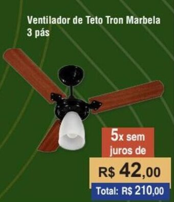 Copercana Ventilador de Teto Tron Marbela 3 pás oferta