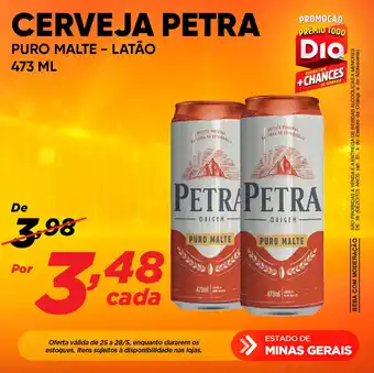 Dia CERVEJA PETRA PURO MALTE - LATÃO 473ml oferta
