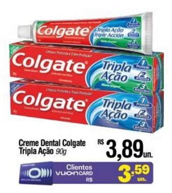Fort Atacadista Creme Dental Colgate Tripla Ação 90g oferta