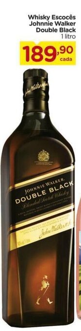 Carrefour Whisky Escocês Johnnie Walker Double Black 1 litro oferta