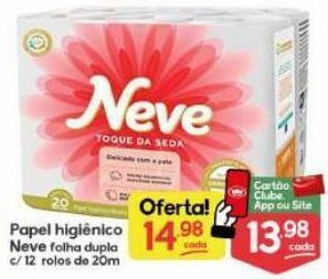 Supermercados Princesa Papel higiênico neve folha dupla 12 rolos 20m oferta