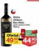 Supermercados Princesa Vinho chileno des hielo 750ml oferta