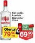 Supermercados Princesa Gin inglês london beefeater 750ml oferta