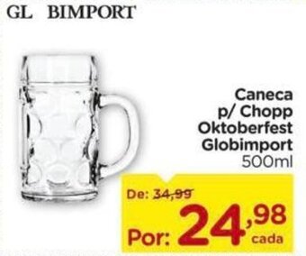 Carrefour Caneca p/ Chopp Oktoberfest Globimport 500ml oferta