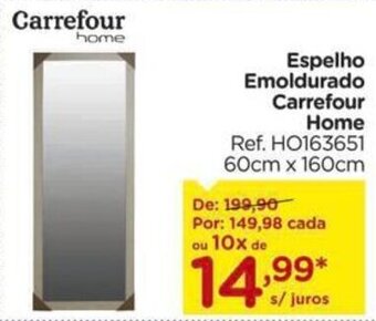 Carrefour Espelho Emoldurado Carrefour Home Ref. HO163651 60cm x 160cm oferta