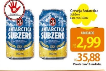 Atacadão Cerveja Antarctica SubZero Lata com 350ml oferta