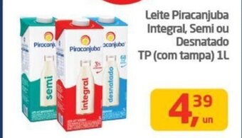 Tenda Atacado Leite Piracanjuba Integral, Semi ou Desnatado TP (com tampa) 1L oferta