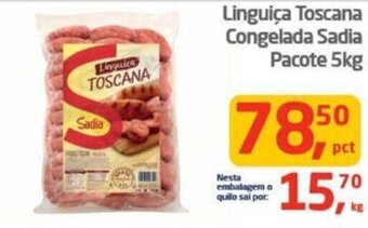 Tenda Atacado Linguiça Toscana Congelada Sadia Pacote 5kg oferta