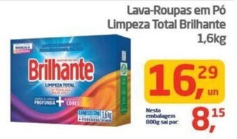 Tenda Atacado Lava-Roupas em Pó Limpeza Total Brilhante 1,6kg oferta