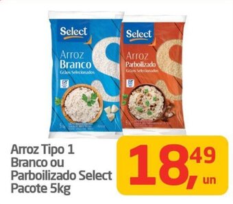 Tenda Atacado Arroz Tipo 1 Branco ou Parboilizado Select Pacote 5kg oferta