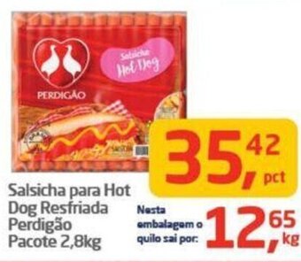 Tenda Atacado Salsicha para Hot Dog Resfriada Perdigão Pacote 2,8kg oferta