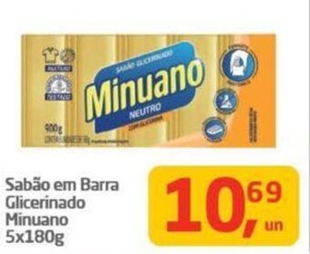 Sabão em Barra Glicerinado Minuano 5x180g