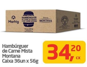 Tenda Atacado Hambúrguer de Carne Mista Montana Caixa 36un x 56g oferta