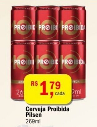 Ultrabox Cerveja Proibida Pilsen 269ml oferta