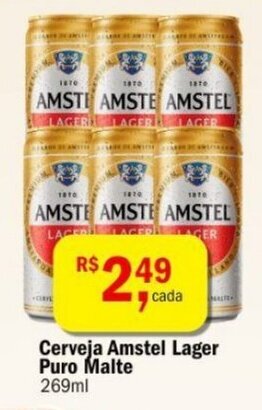 Ultrabox Cerveja Amstel Lager Puro Malte 269ml oferta
