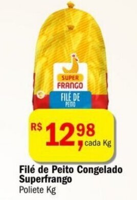 Ultrabox Filé de Peito Congelado Superfrango Poliete Kg oferta