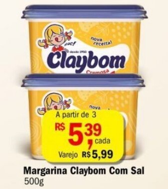 Ultrabox Margarina Claybom Com Sal 500g oferta