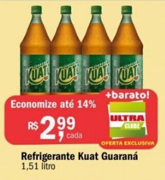 Ultrabox Refrigerante Kuat Guaraná 1,51 litro oferta