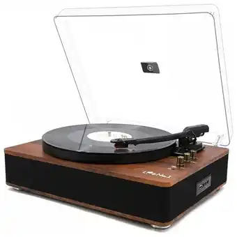 Carrefour Express Toca discos retro com 3 velocidades e alto falantes estereo, lpno1, marrom escuro oferta