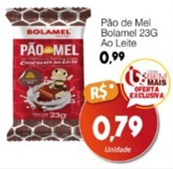 Supermercado Bem Barato Pão de Mel Bolamel 23G Ao Leite oferta