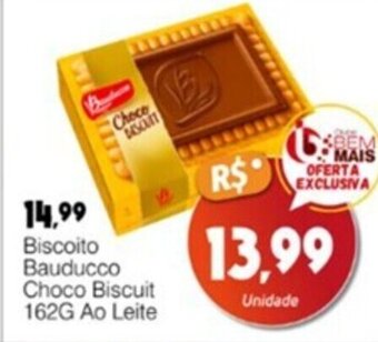 Supermercado Bem Barato Biscoito Bauducco Choco Biscuit 162G Ao Leite oferta
