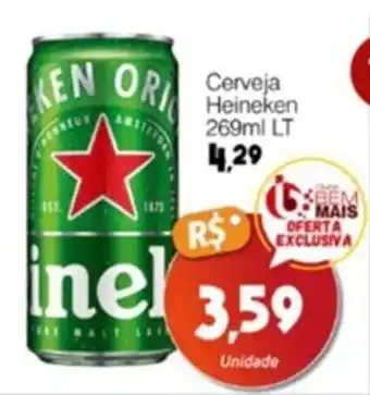 Supermercado Bem Barato Cerveja Heineken 269ml LT oferta