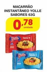 Roldão Macarrão instantâneo yolle sabores 63g oferta