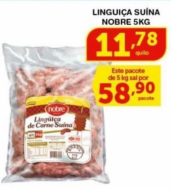 Roldão Linguiça suína nobre 5kg oferta