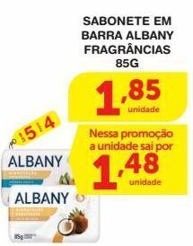 Sabonete em barra albany 85g