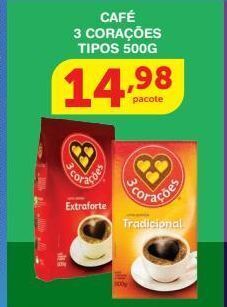 Roldão Café 3 corações tipos 500g oferta