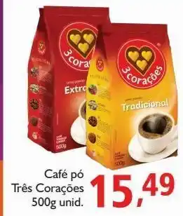Supermercados ABC Café pó três corações 500g oferta