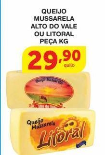 Roldão Queijo mussarela alto do vale ou litoral kg oferta