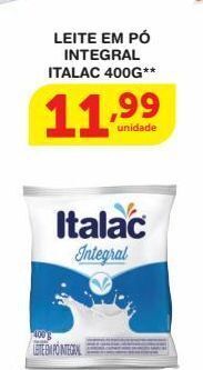 Roldão Leite em pó integral italac 400g oferta